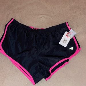 Black and pink athletic shorts